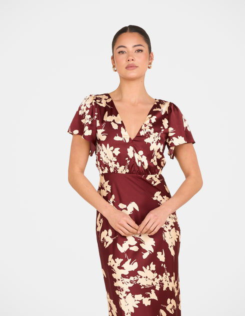 Genoa Satin Maxi Dress